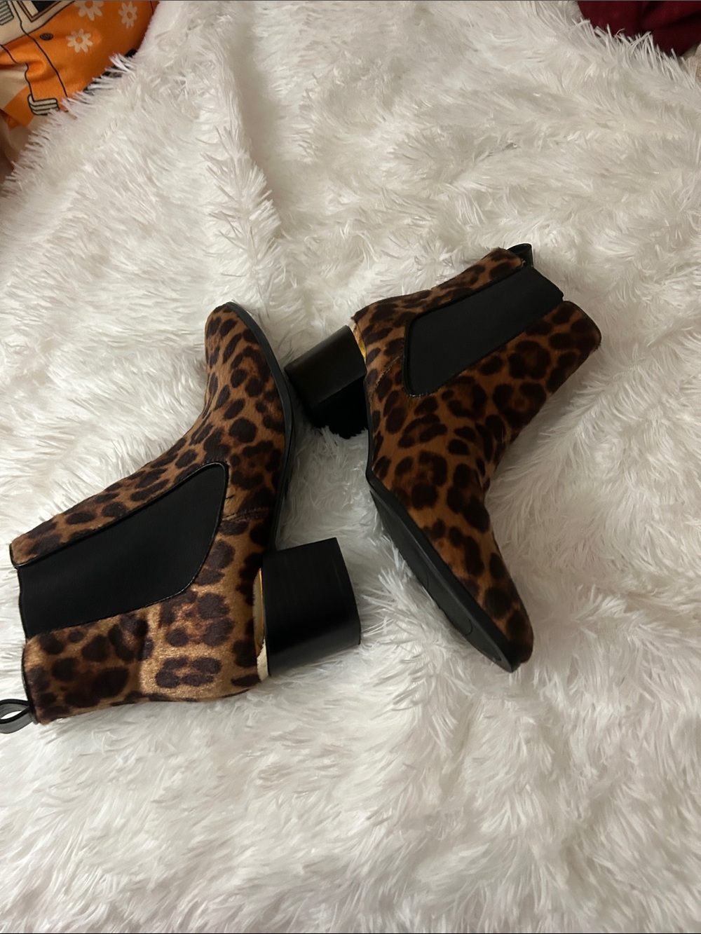 Nine West Leopard-Print Chelsea Ankle Boots - Brown & Black - Picture 3 of 4